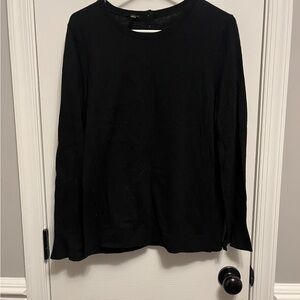 Women’s Talbots Sweater XL Black Long Sleeve Crewneck 30% Lambswool Preppy